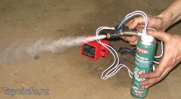 Чистка форсунок карбклинером на двигателях Тойота серии A
